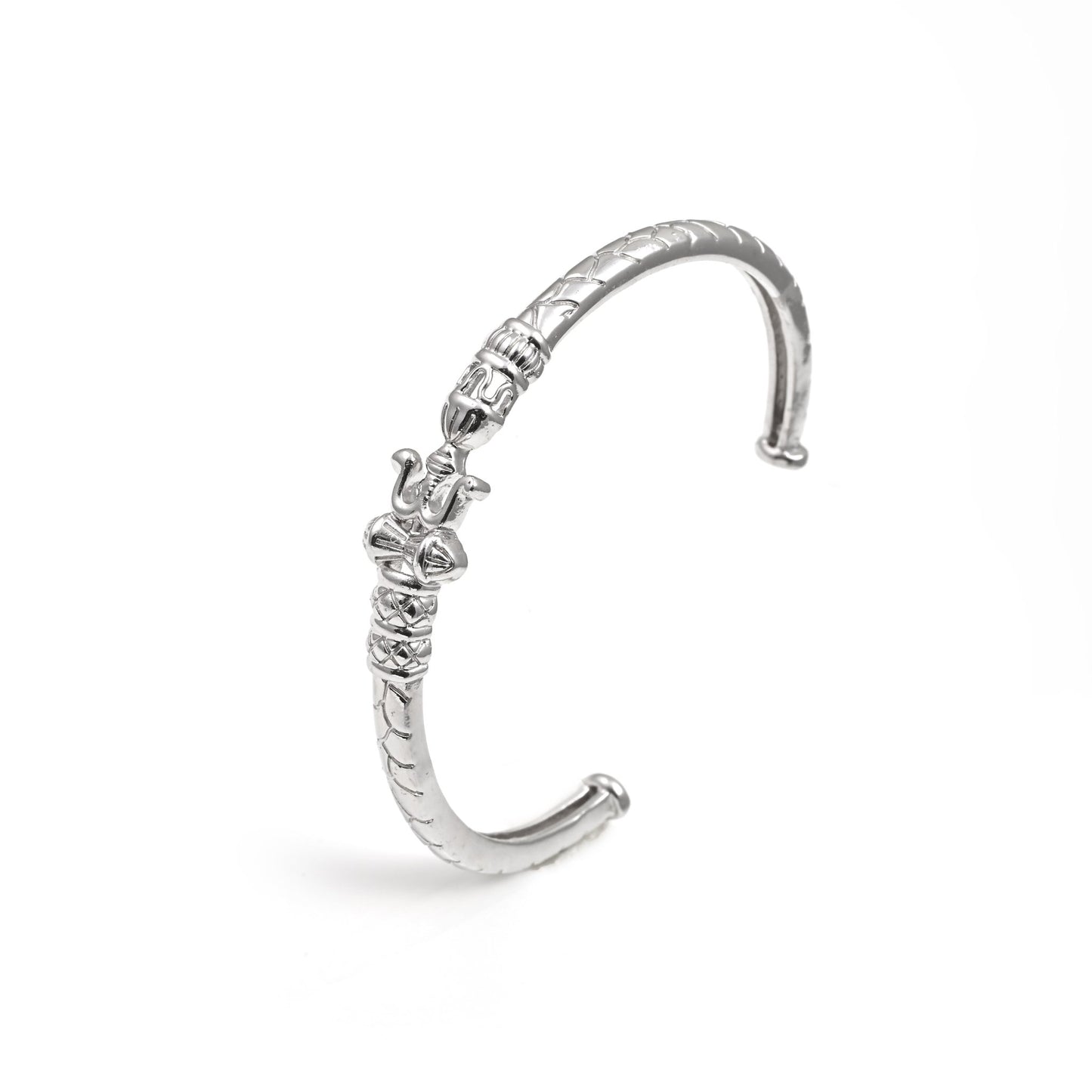 The Trishul Silver Cuff Bracelet - Vinayak - House of Silver
