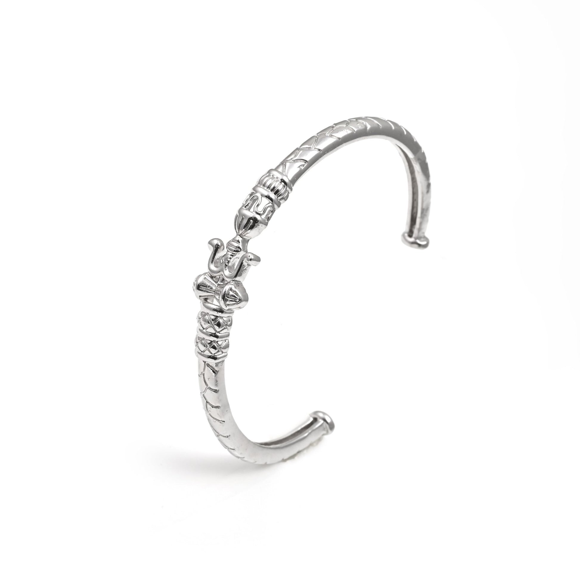 The Trishul Silver Cuff Bracelet - Vinayak - House of Silver