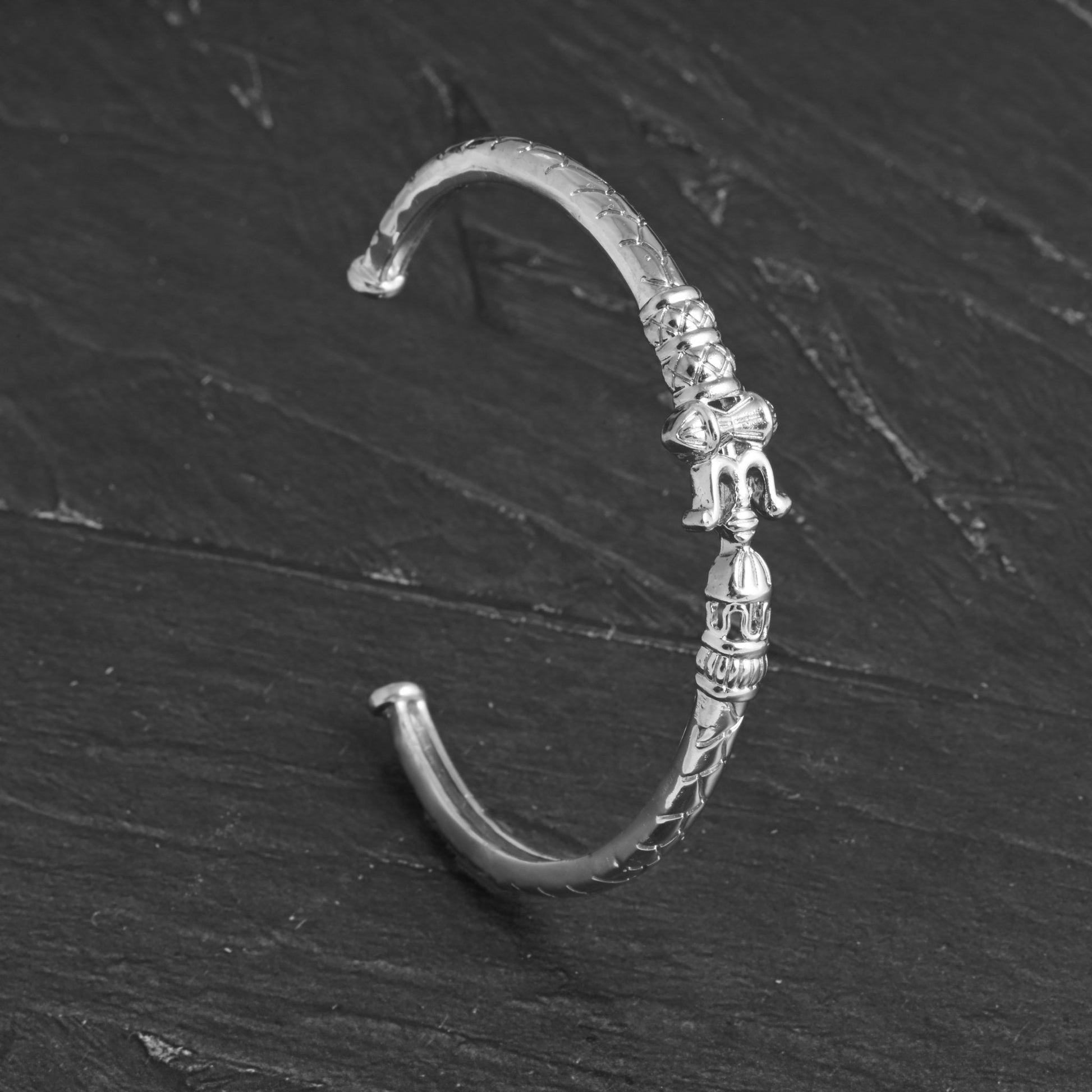 The Trishul Silver Cuff Bracelet - Vinayak - House of Silver
