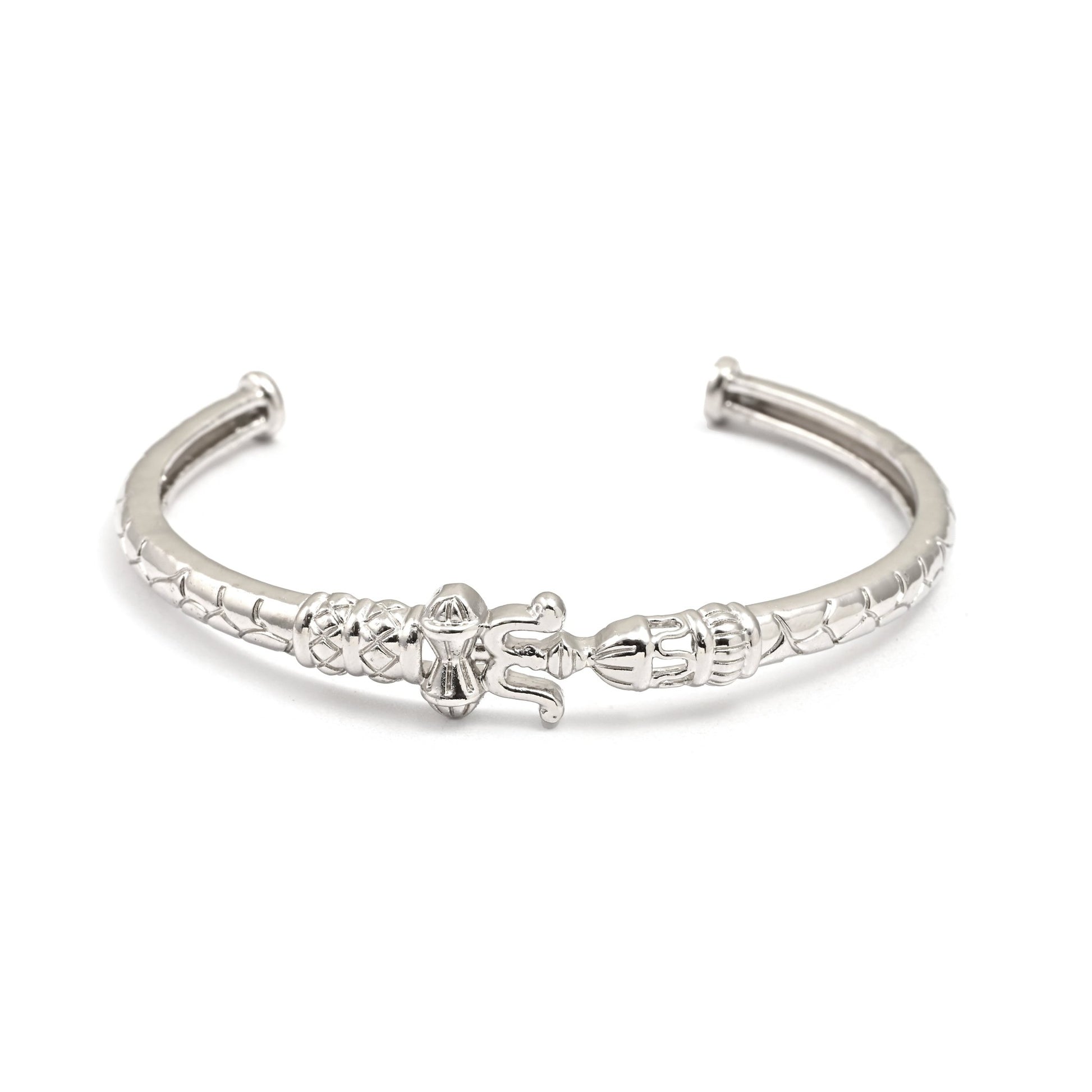 The Trishul Silver Cuff Bracelet - Vinayak - House of Silver