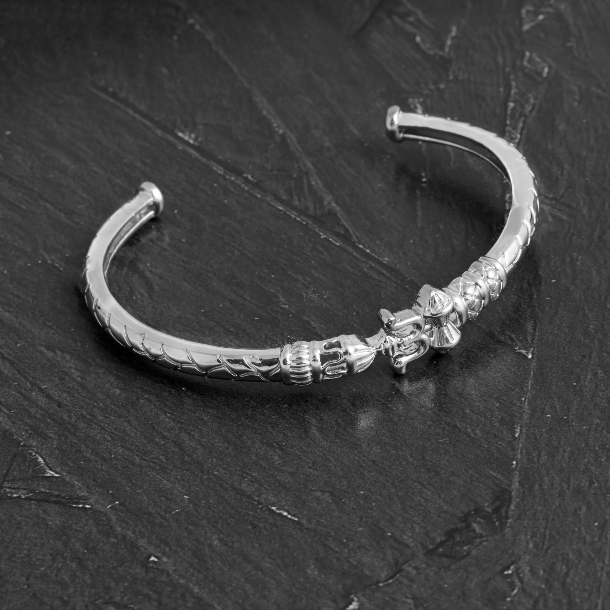The Trishul Silver Cuff Bracelet - Vinayak - House of Silver