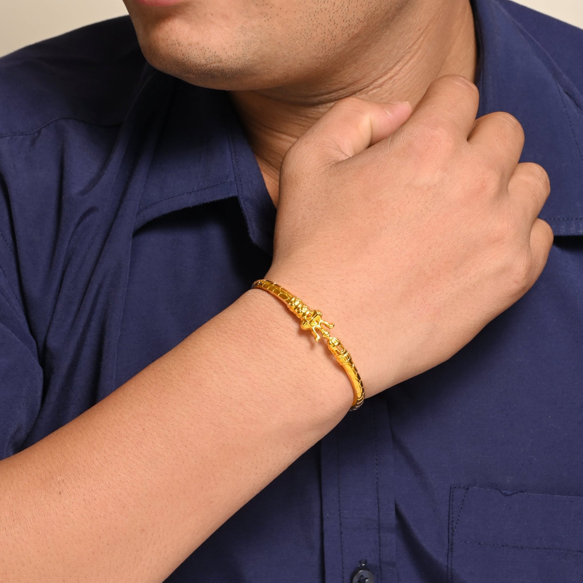 The Trishul Silver Cuff Bracelet - Vinayak - House of Silver