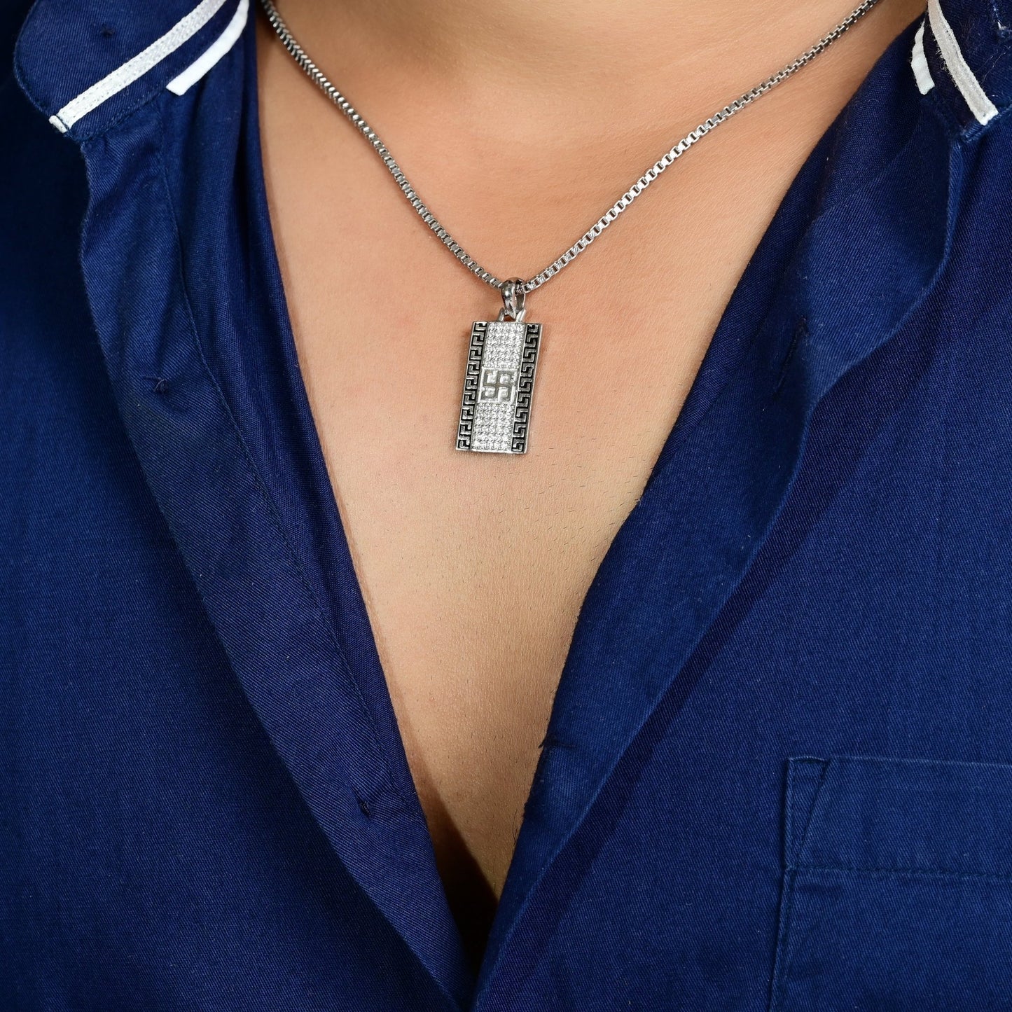 The Trishul Sparkle Pendant - Vinayak - House of Silver