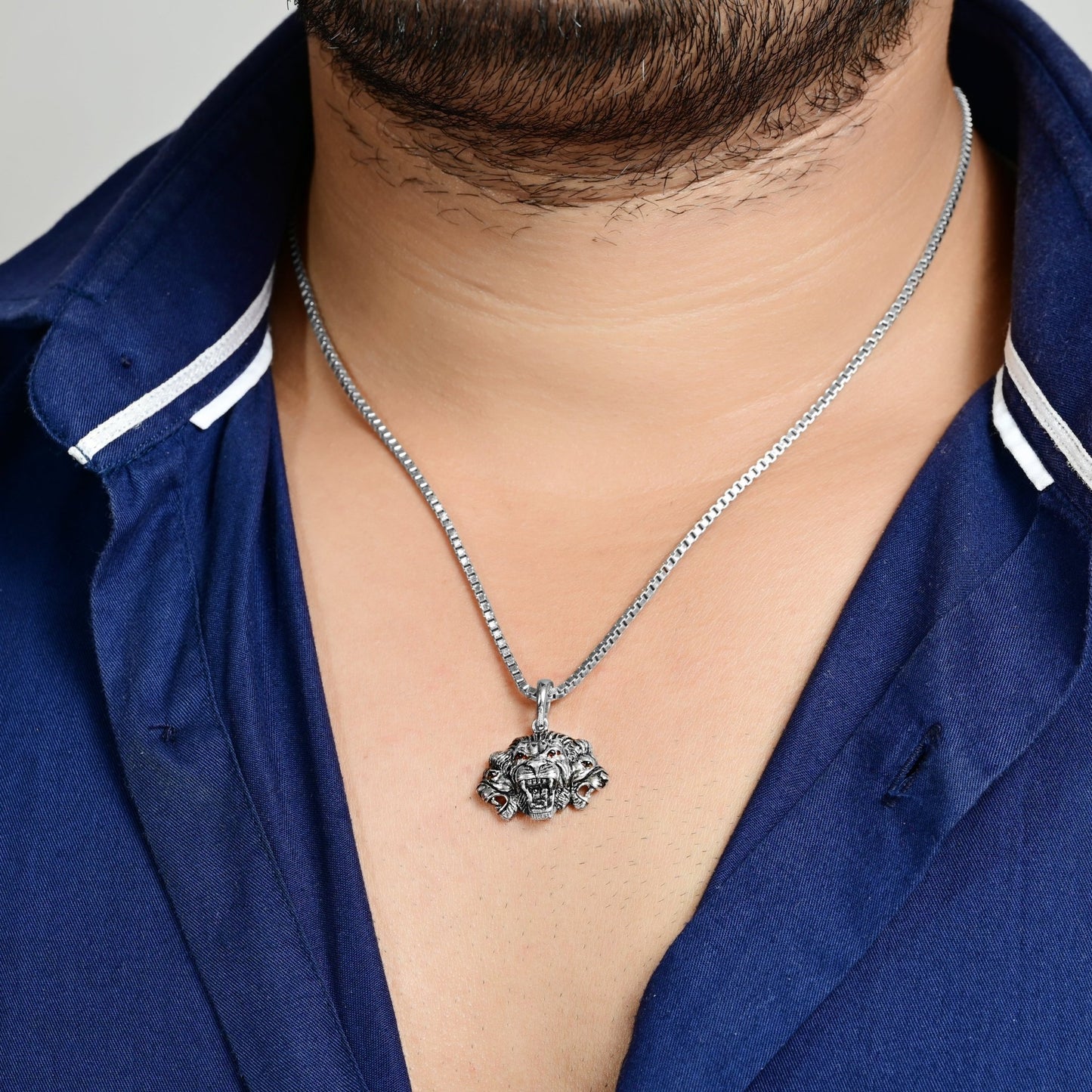 The Triumphant Roar Lion Pendant - Vinayak - House of Silver