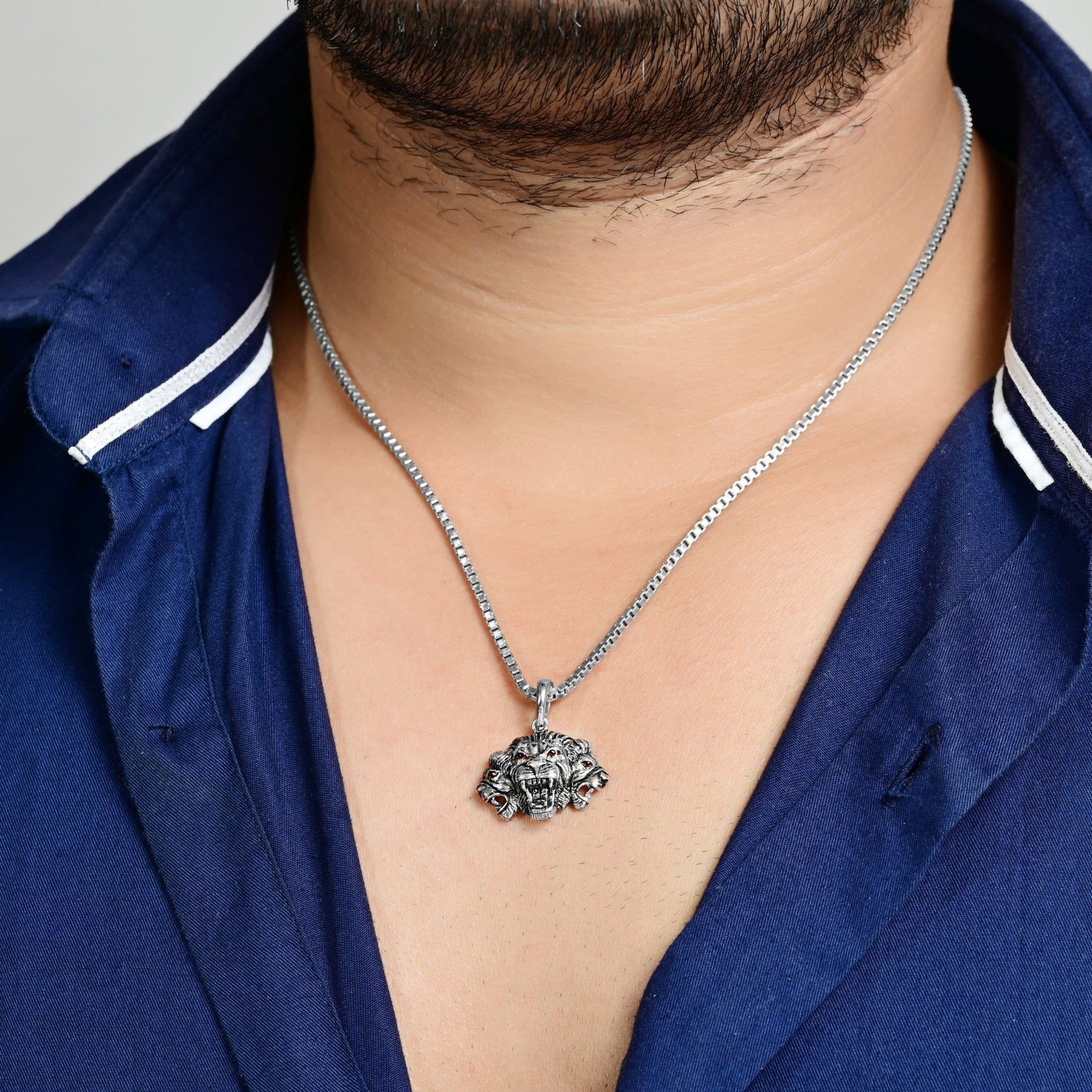 The Triumphant Roar Lion Pendant - Vinayak - House of Silver
