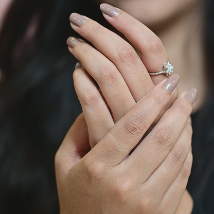 The Dainty Sparkle Zirconia Silver Ring