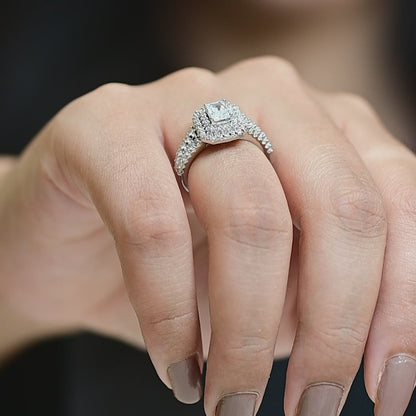 The Serene Sparkle Zirconia Silver Ring