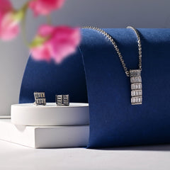 The Baguette Cut Necklace Set