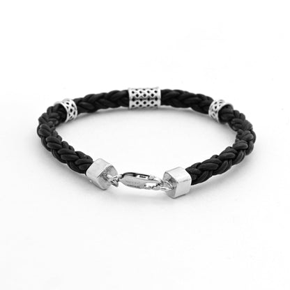 The Black Silver Duo Bracelet - Vinayak - House of Silver