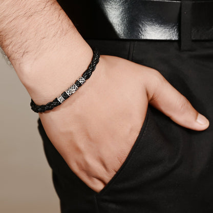 The Black Silver Duo Bracelet - Vinayak - House of Silver