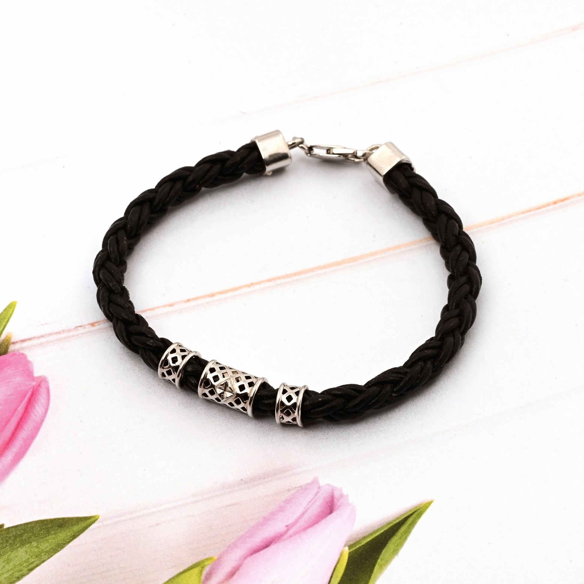 The Black Silver Duo Bracelet - Vinayak - House of Silver