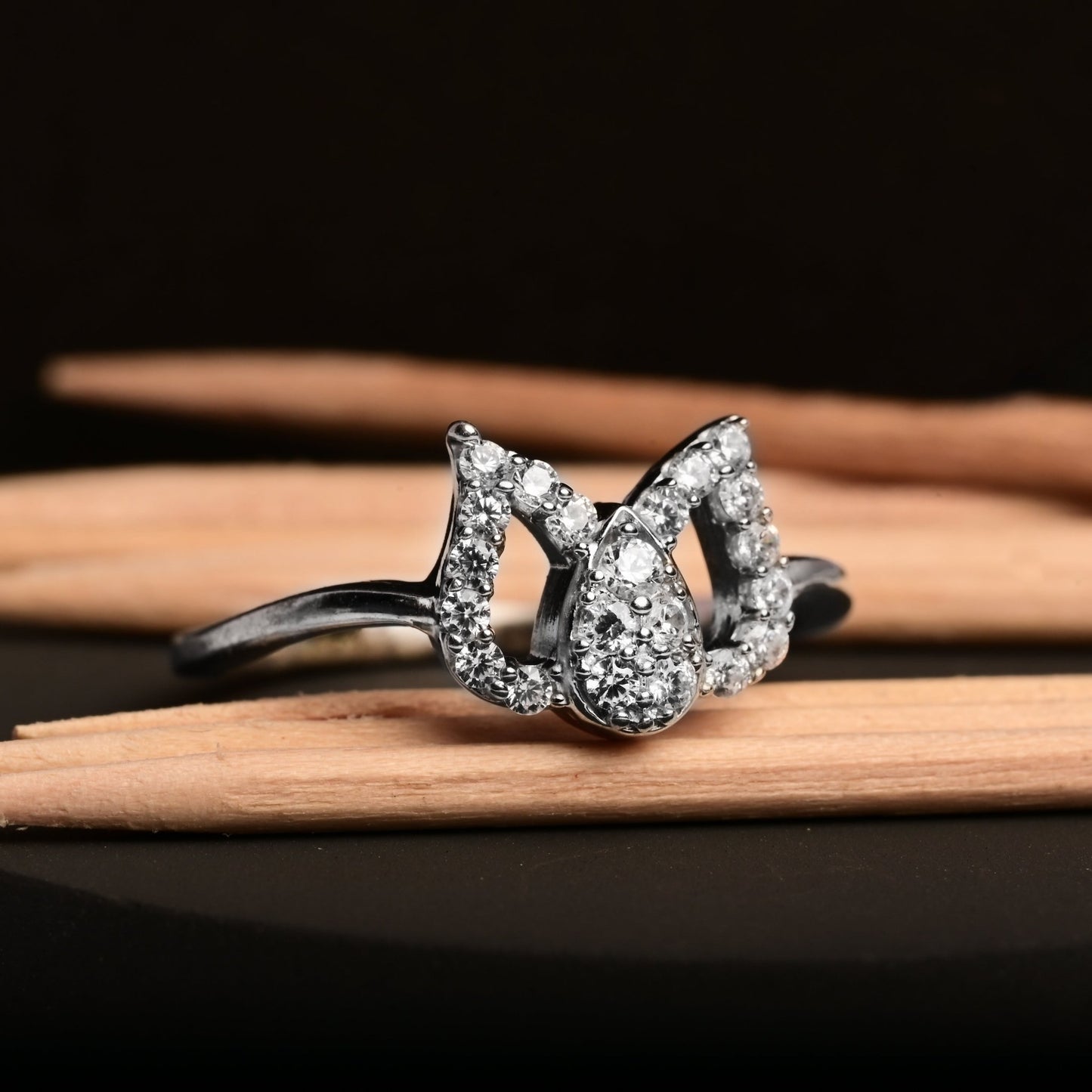 The Blossom Petal Zirconia Ring - Vinayak - House of Silver