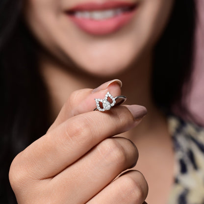 The Blossom Petal Zirconia Ring - Vinayak - House of Silver