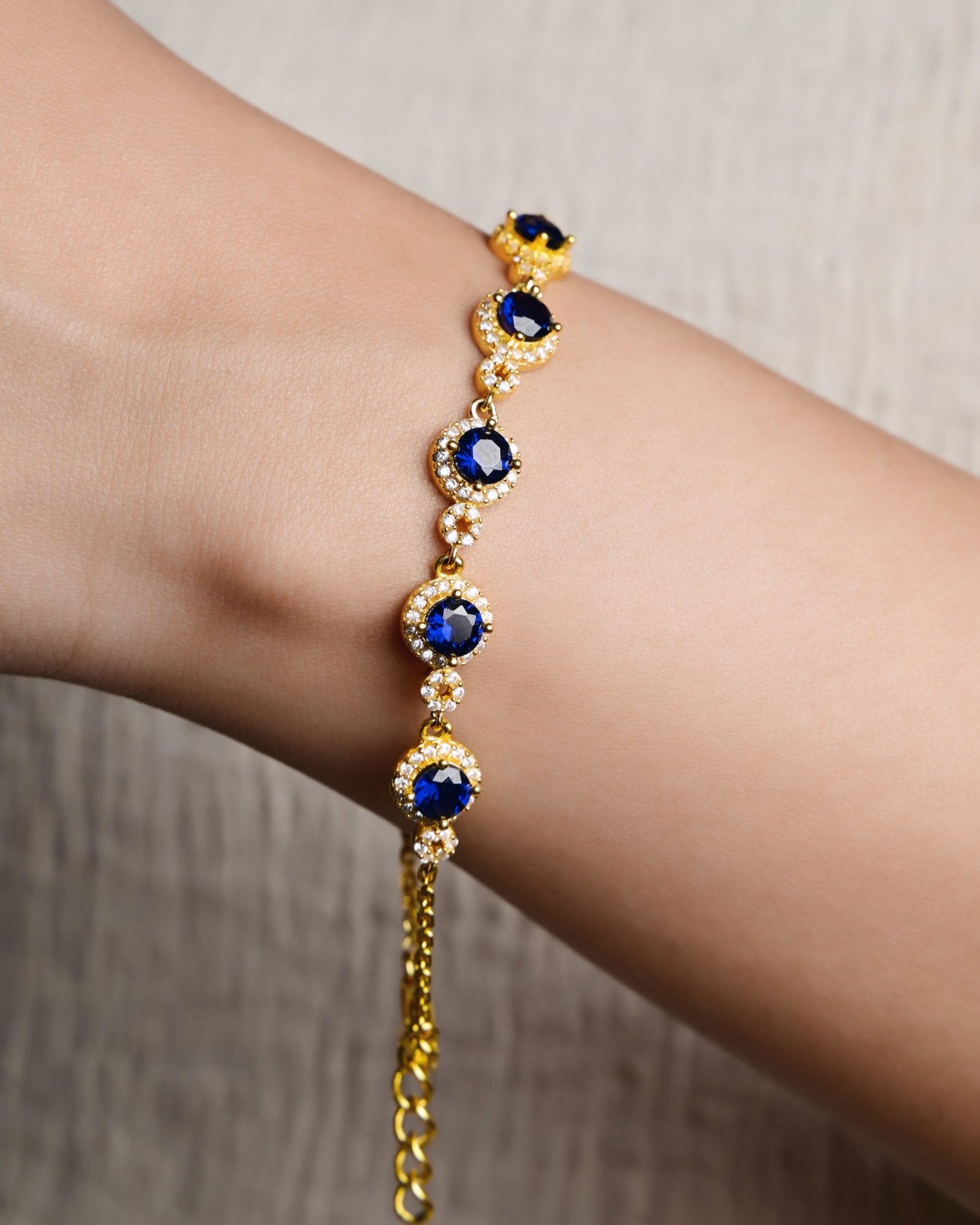 The Blue Zirconia Bracelet - Vinayak - House of Silver