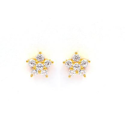 The Classic Crystal Blossom Earrings - Vinayak - House of Silver