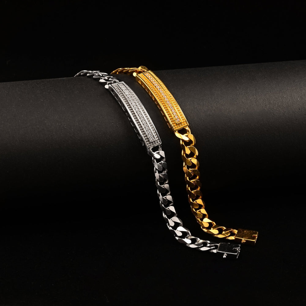 The Classic Zircon Glam Silver Bracelet