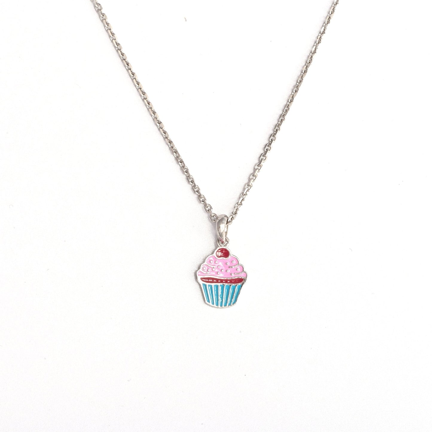 The Colourful Cupcake Charm Necklace Set - Vinayak - House of Silver