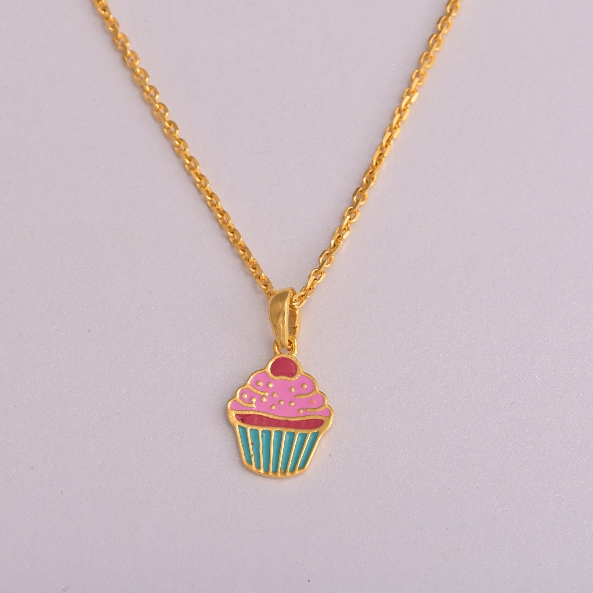 The Colourful Cupcake Charm Necklace Set - Vinayak - House of Silver