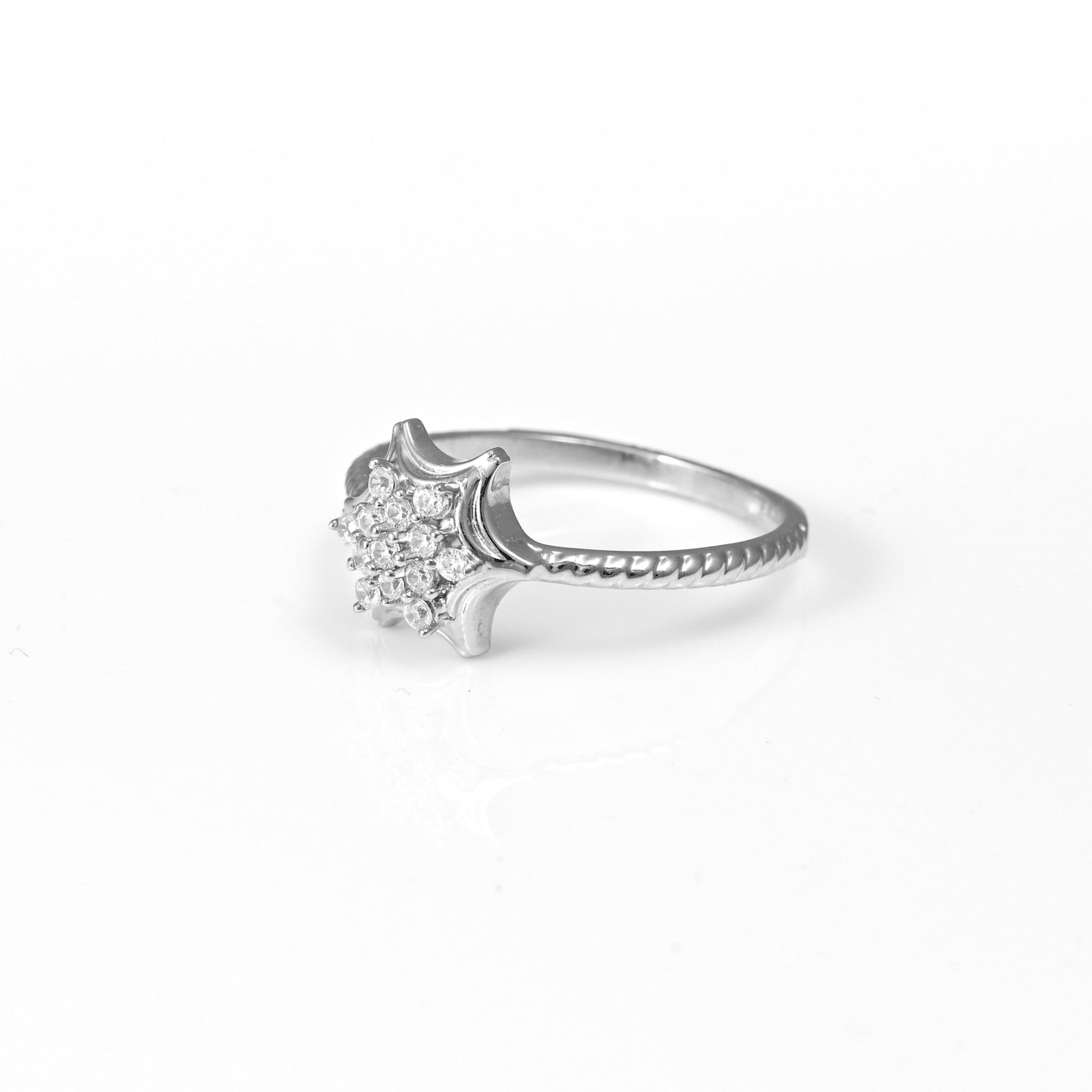 The Dainty Sparkle Zirconia Ring - Vinayak - House of Silver