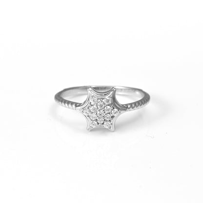 The Dainty Sparkle Zirconia Ring - Vinayak - House of Silver