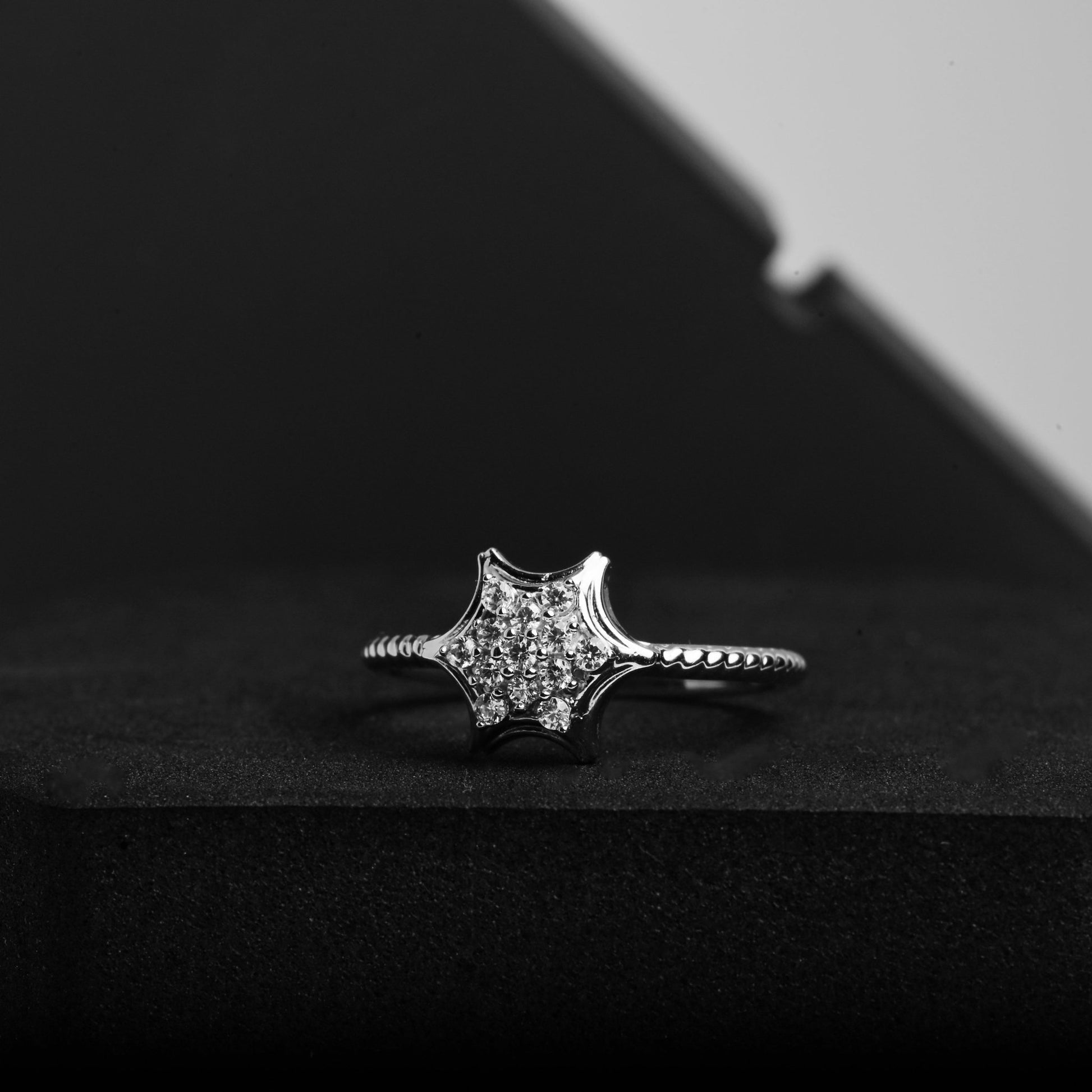 The Dainty Sparkle Zirconia Ring - Vinayak - House of Silver