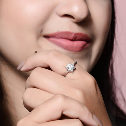 The Dainty Sparkle Zirconia Ring - Vinayak - House of Silver