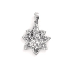 The Divine Bloom Silver Pendant