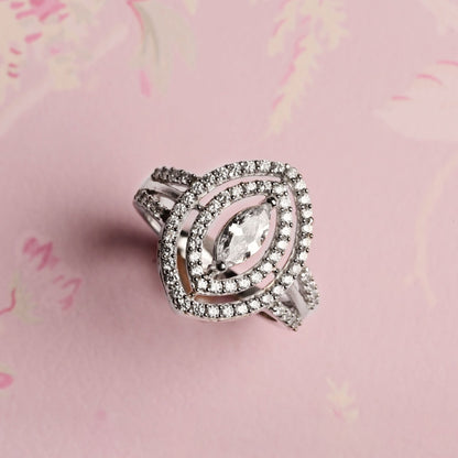 The Elegant Oasis Zirconia Ring - Vinayak - House of Silver