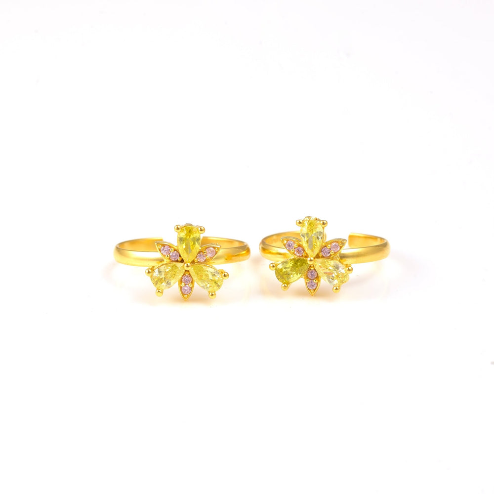 The Emerald Flora Toe Ring