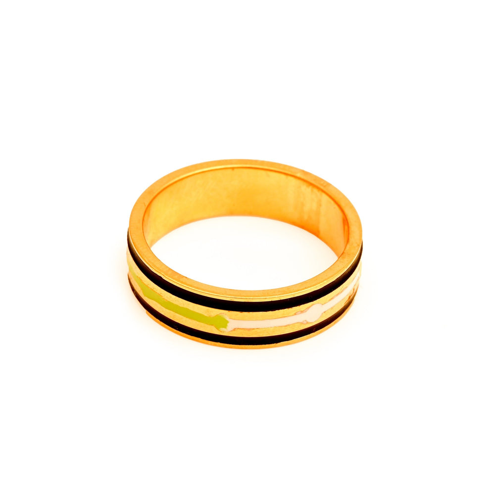 The Emerald Gleam Silver Band Ring