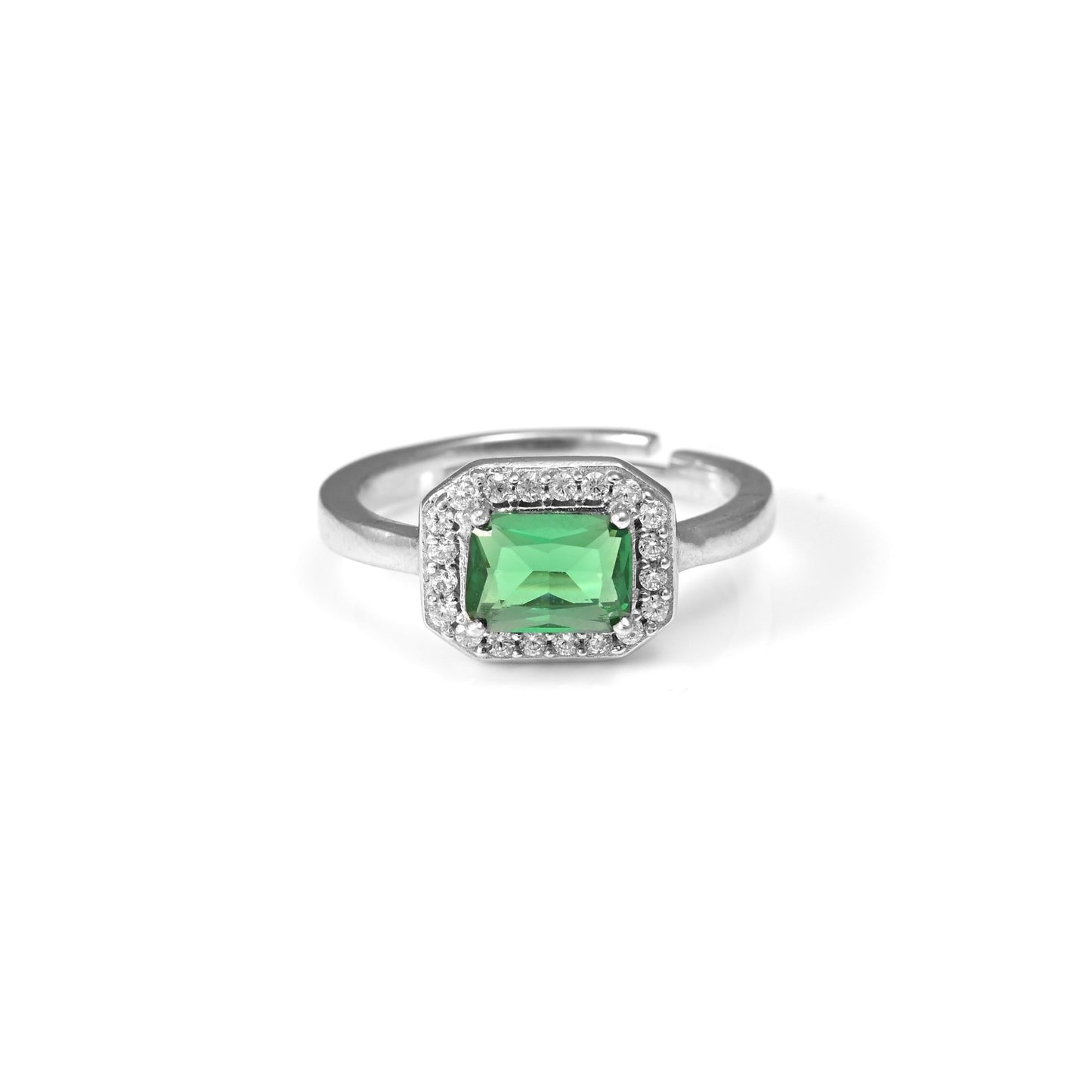 The Emerald Glow Cluster Ring - Vinayak - House of Silver