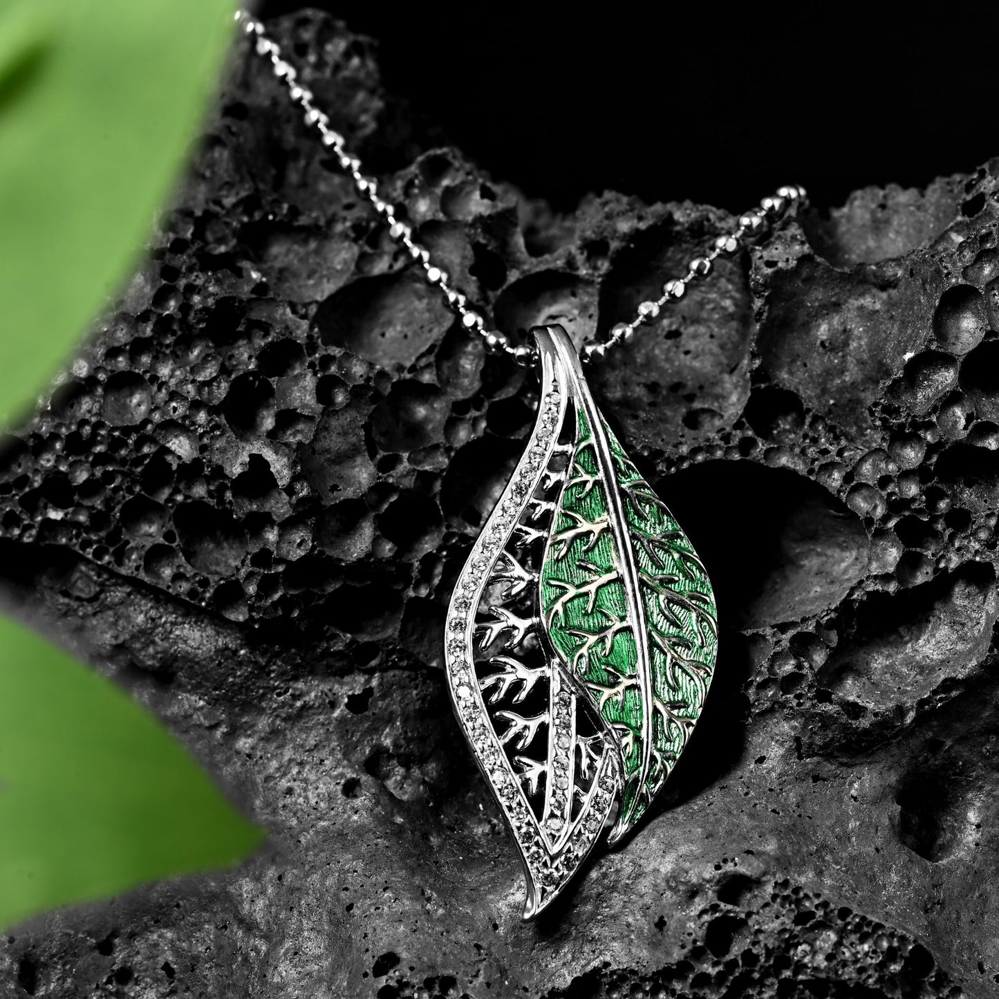 The Emerald Grove Necklace Set - Vinayak - House of Silver