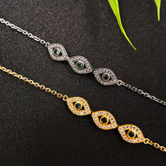 The Emerald Vision Zirconia Silver Bracelet