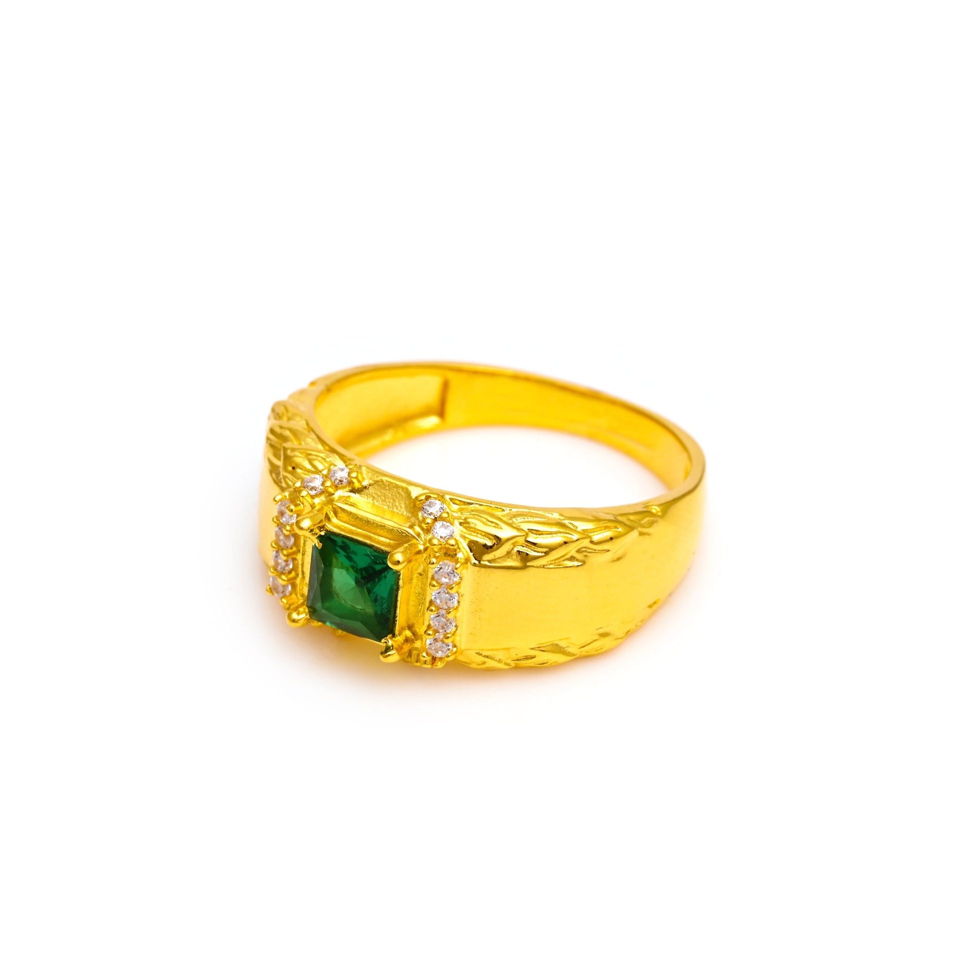 The Emerald Zirconia Ring - Vinayak - House of Silver