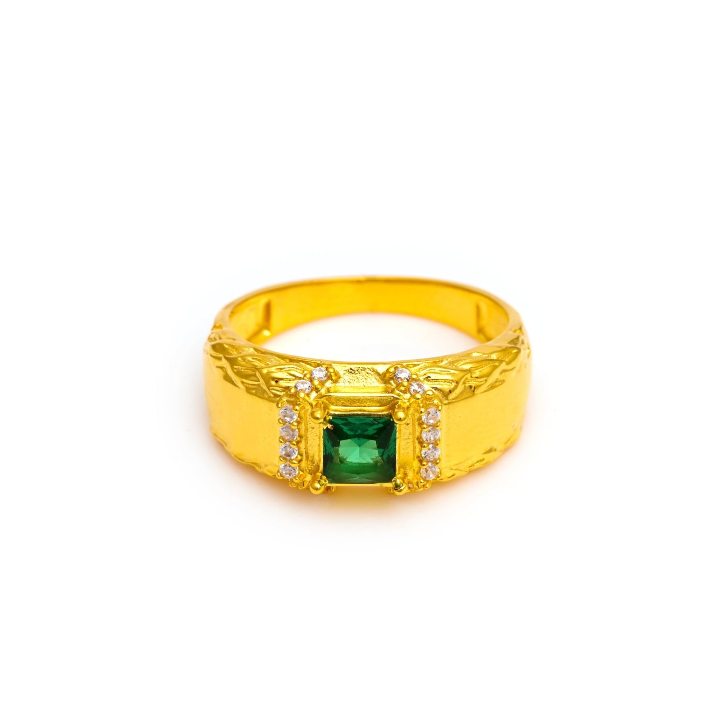 The Emerald Zirconia Ring - Vinayak - House of Silver