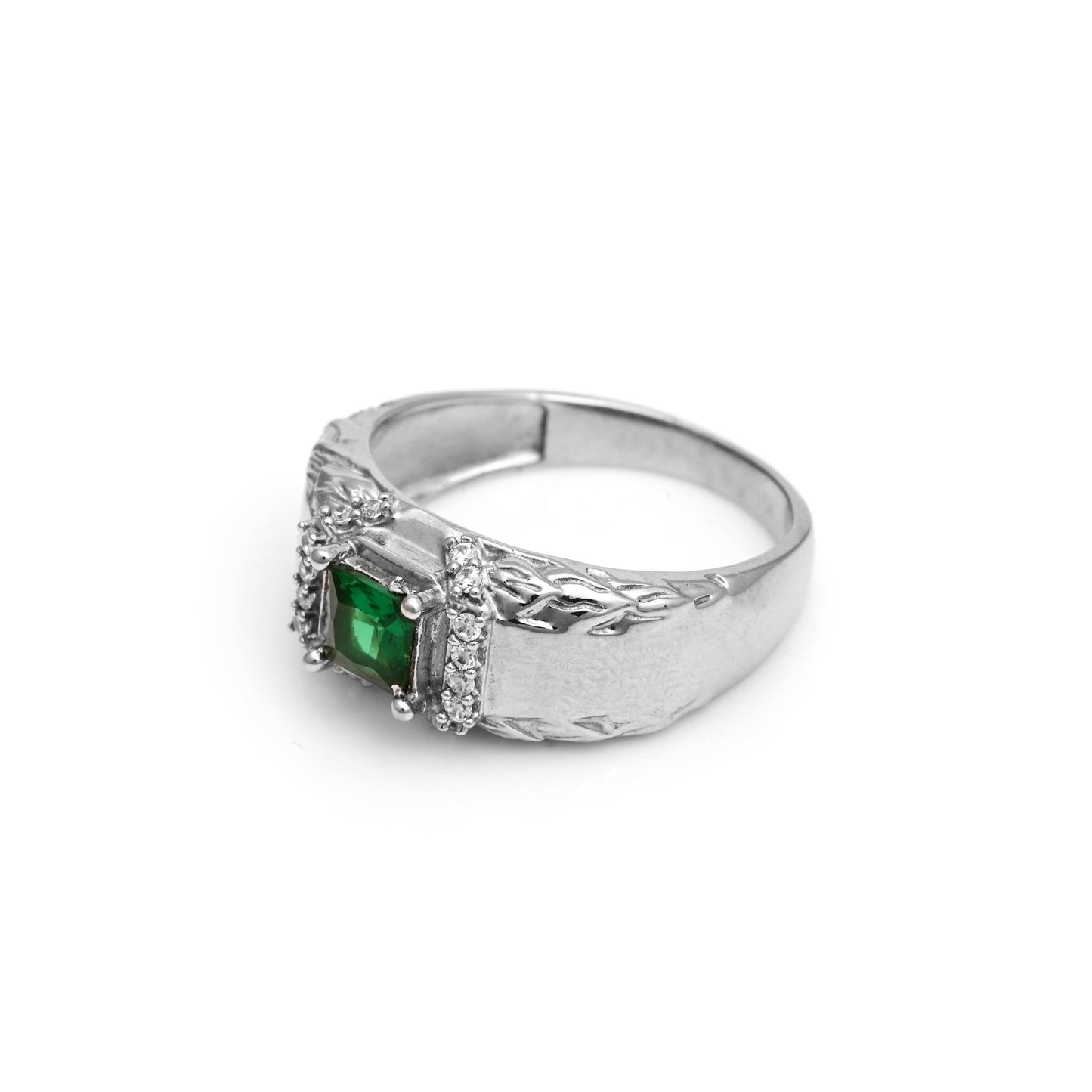 The Emerald Zirconia Ring - Vinayak - House of Silver