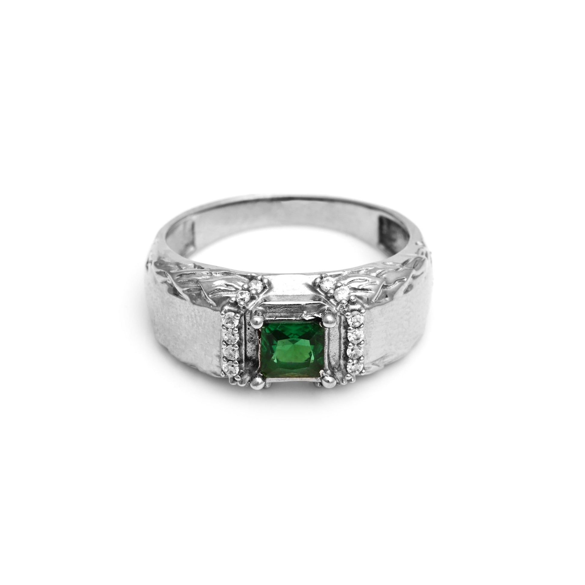 The Emerald Zirconia Ring - Vinayak - House of Silver