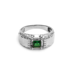 The Emerald Zirconia Silver Ring