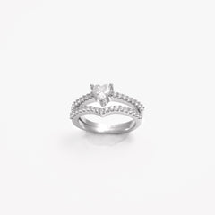The Eternal Love Heart Silver Ring