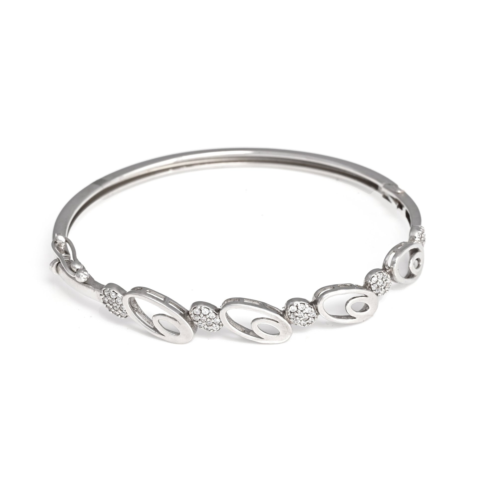 The Eternity Link Silver Cuff - Vinayak - House of Silver