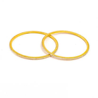 The Ethereal Silver Bangles (Set of 2) - Vinayak - House of Silver