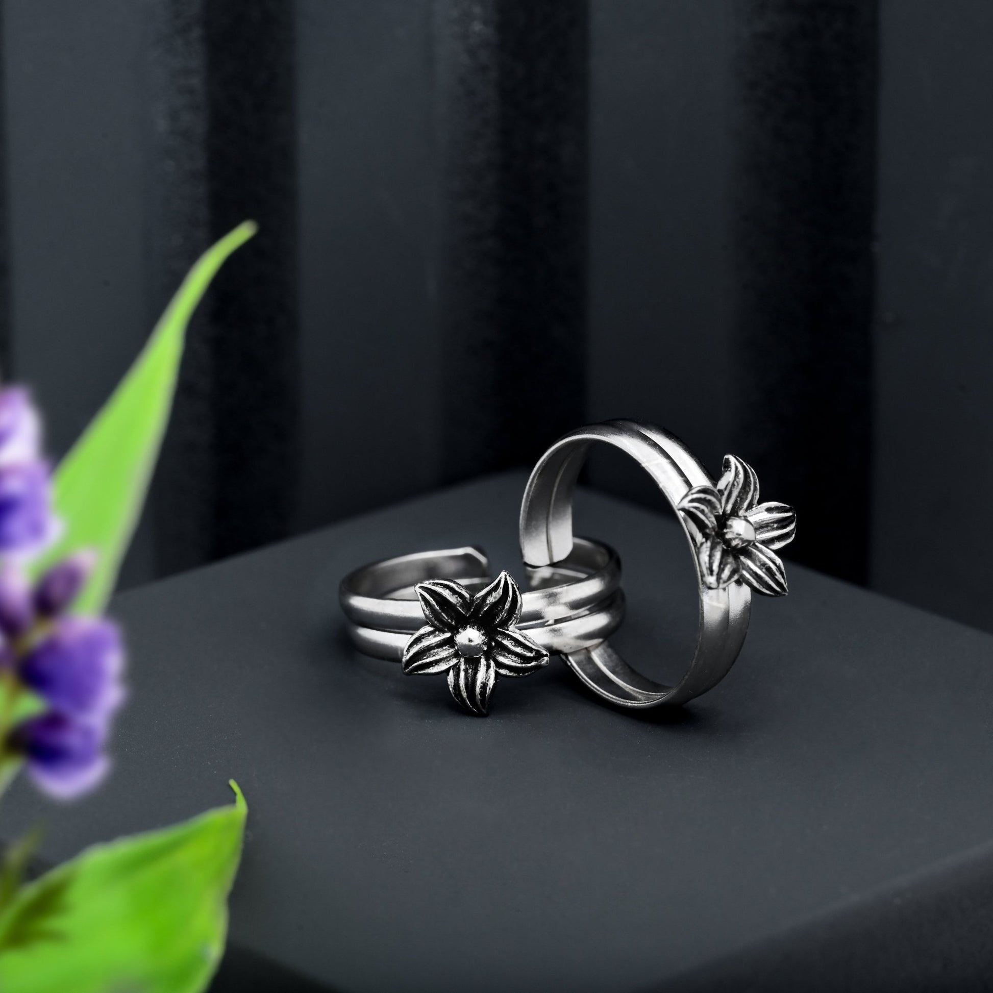 The Floral Band Toe Ring - Vinayak - House of Silver