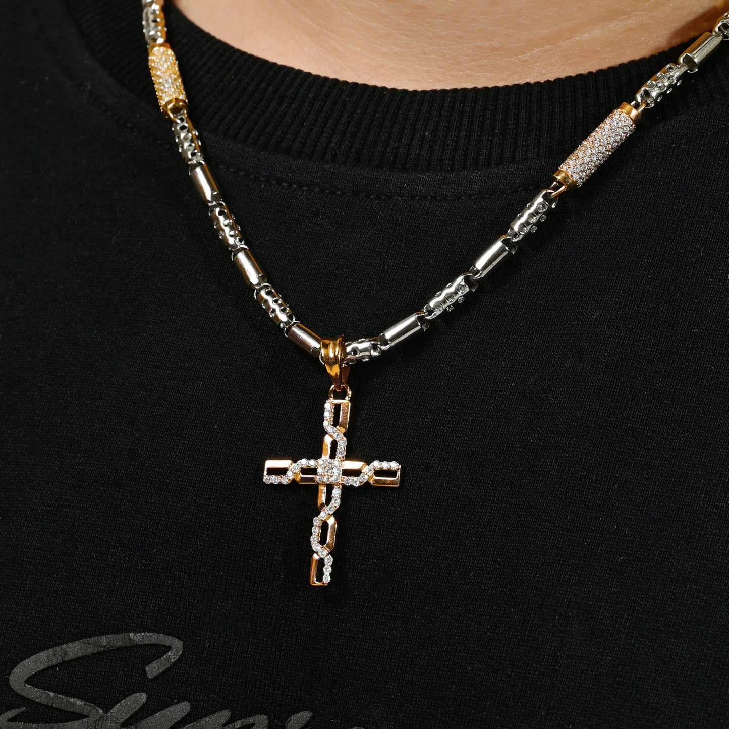 The Glimmering Faith Cross Pendant - Vinayak - House of Silver