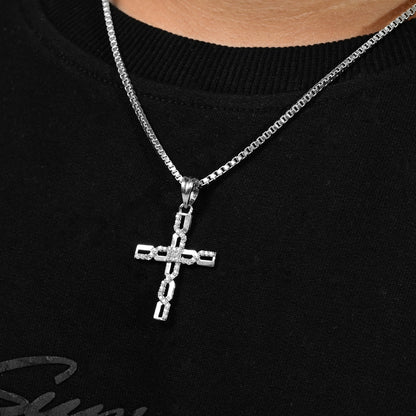 The Glimmering Faith Cross Pendant - Vinayak - House of Silver