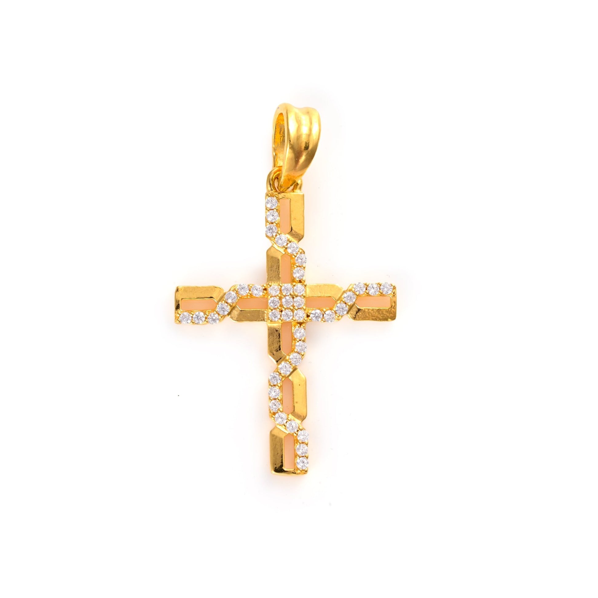 The Glimmering Faith Cross Pendant - Vinayak - House of Silver