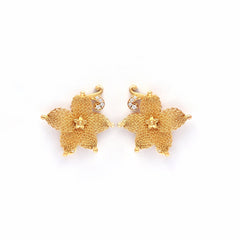 The Golden Petal Mesh Earrings