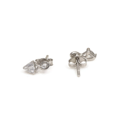 The Heart Spark Silver Stud Earrings - Vinayak - House of Silver