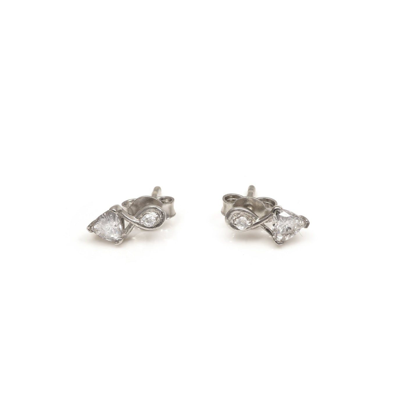 The Heart Spark Silver Stud Earrings - Vinayak - House of Silver