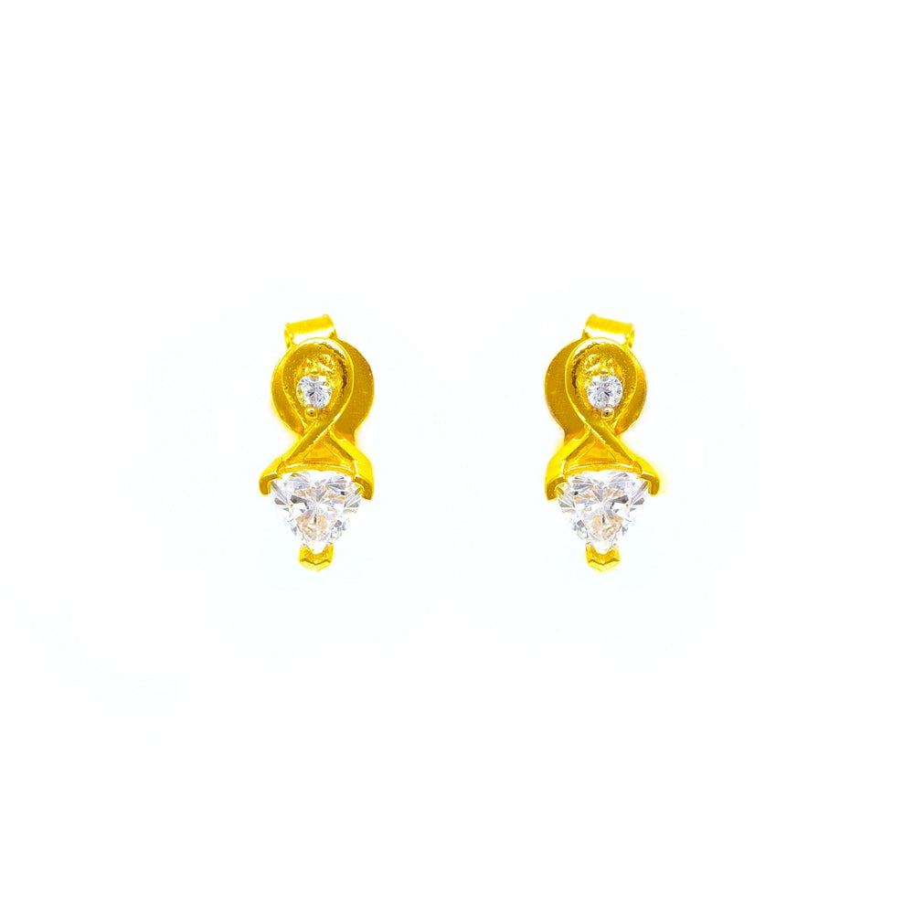 The Heart Spark Silver Stud Earrings
