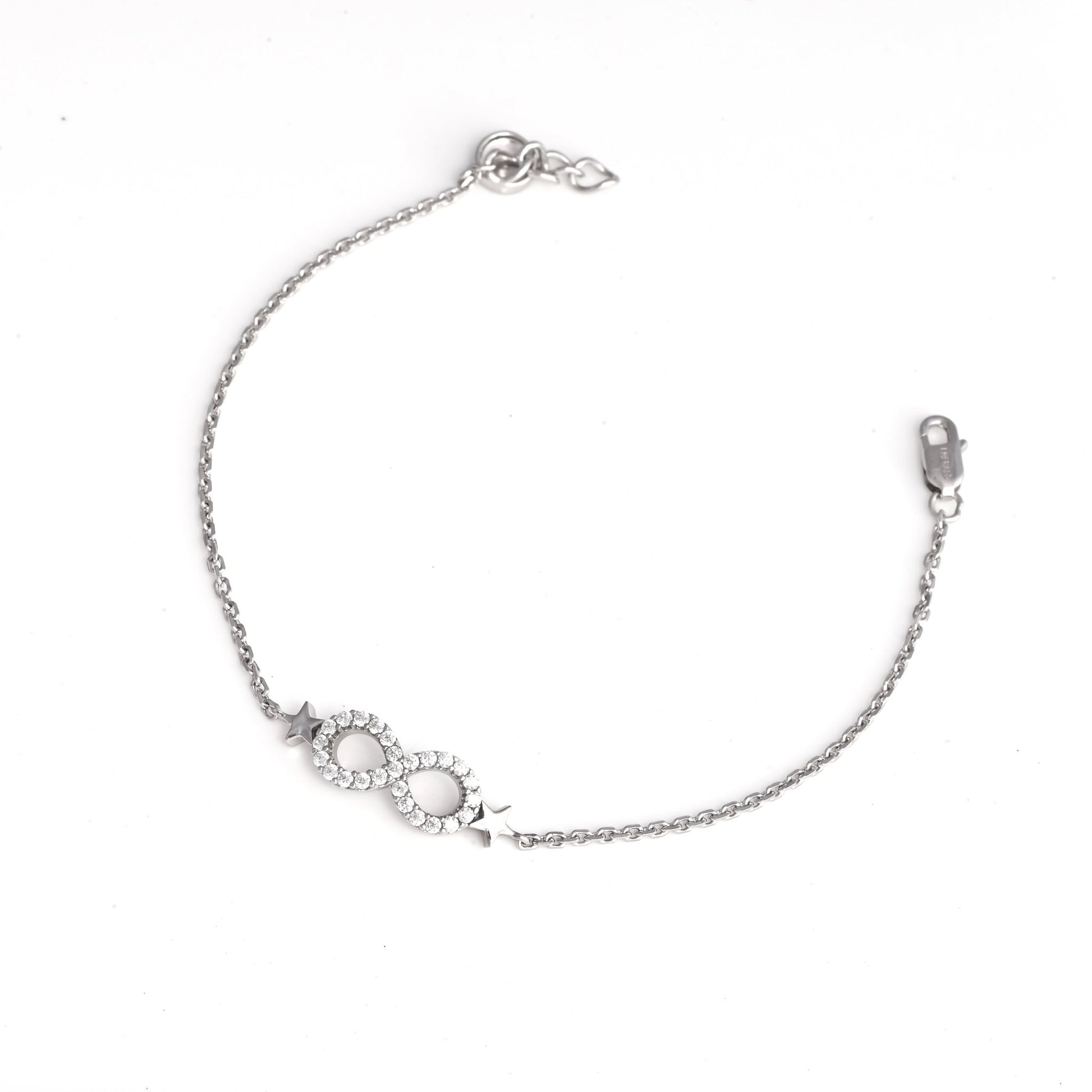 The Infinity Sparkle Zirconia Silver Bracelet - Vinayak - House of Silver